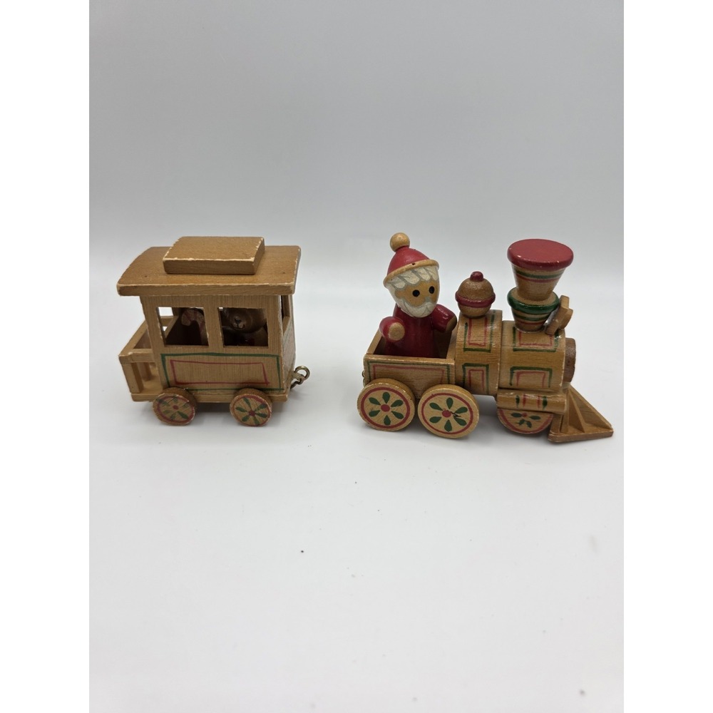 Vintage 1984 Wooden Christmas Choo Choo Train by Dakin Missing Middle Train